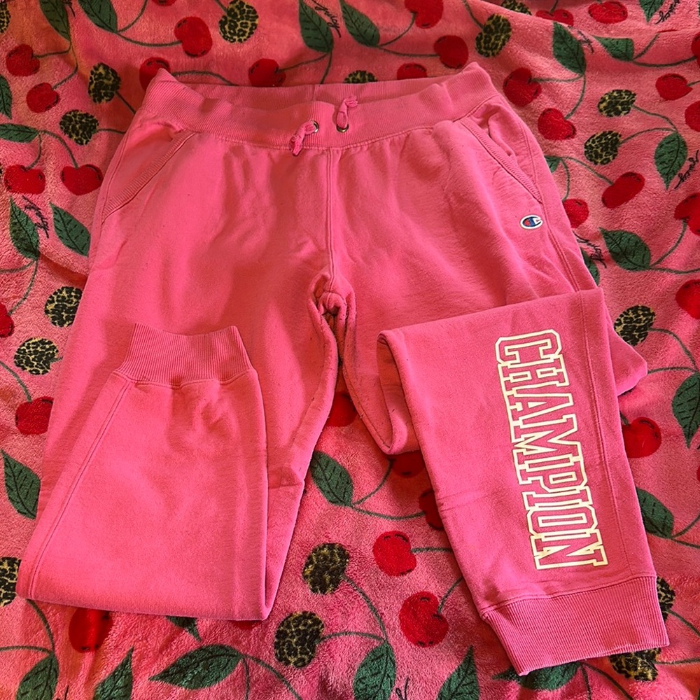 Champion Pink Track Pants Soft Joggers